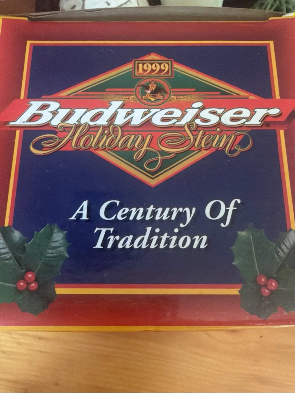 1999 Budweiser Holiday Stein 20th Anniversary - Horses Design